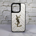 Ysl Leather Phone Case Fashion White For I Pro Max Plus Version for 12