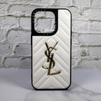 Ysl Leather Phone Case Fashion White For I Pro Max Plus Version for 12
