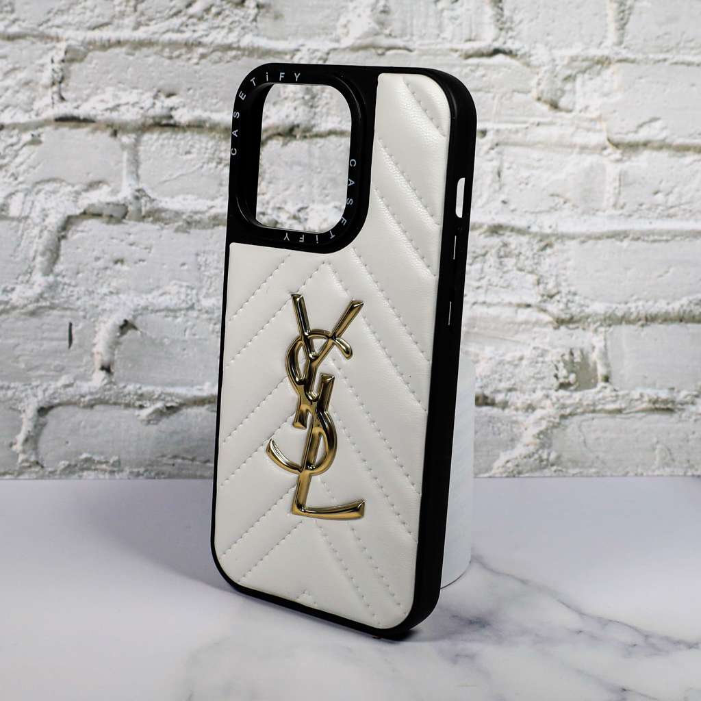 Ysl Leather Phone Case Fashion White For I Pro Max Plus Version for 12-pro