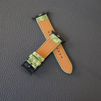 Luxury Gucci Leather Apple Watch Band Wrist Strap / Green
