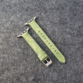 Designer Gucci Leather Watch Band For Apple Watches / Thin Green for 38mm-40mm-41mm