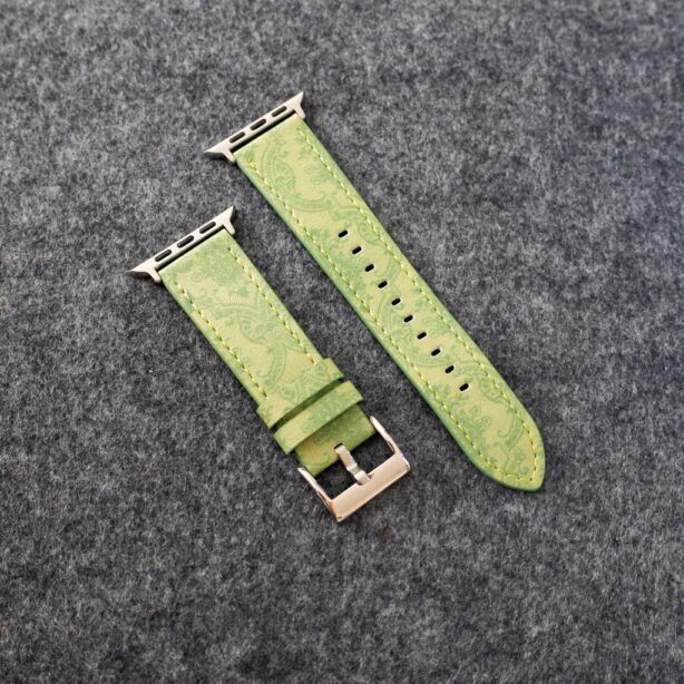 Fashion GG Apple Watch Band Wrist Strap / Light Green for 38mm-40mm-41mm