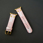 Pink Monogram LV Iwatch Band for 42mm-44mm-45mm