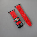 Luxury Leather Apple Watch Band Wrist Strap / Red for 38mm-40mm-41mm