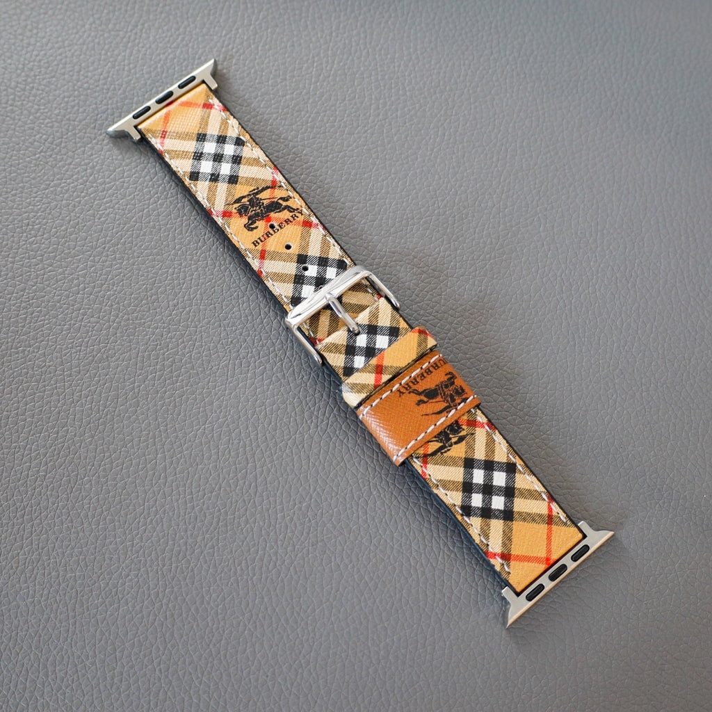 Luxury Burberry Apple Watch Band Criss Cross Design