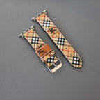 Luxury Burberry Apple Watch Band Criss Cross Design for 38mm-40mm-41mm