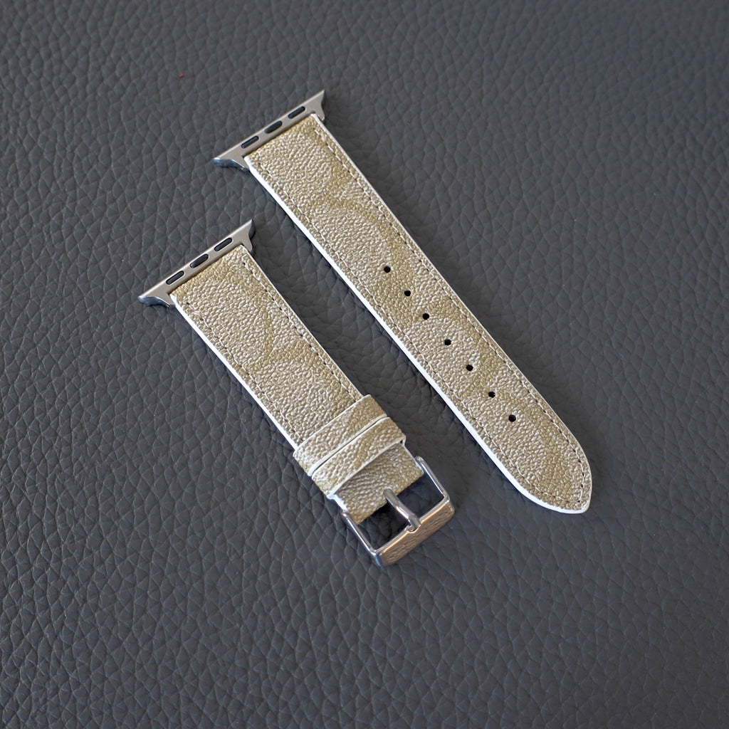 Luxury Band Apple Watch Light Beige Leather for 44mm