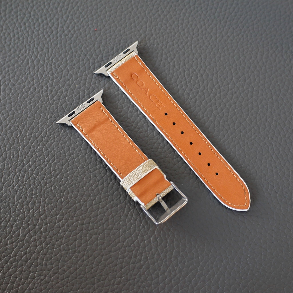 Luxury Band Apple Watch Light Beige Leather for 38mm