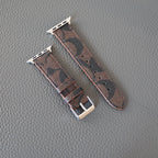 Coach Leather Apple Watch Band Brown Pattern for 38mm-40mm-41mm