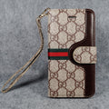 GG iPhone Wallet Case For 11 12 13 14 15 16 Pro Max Plus / Beige