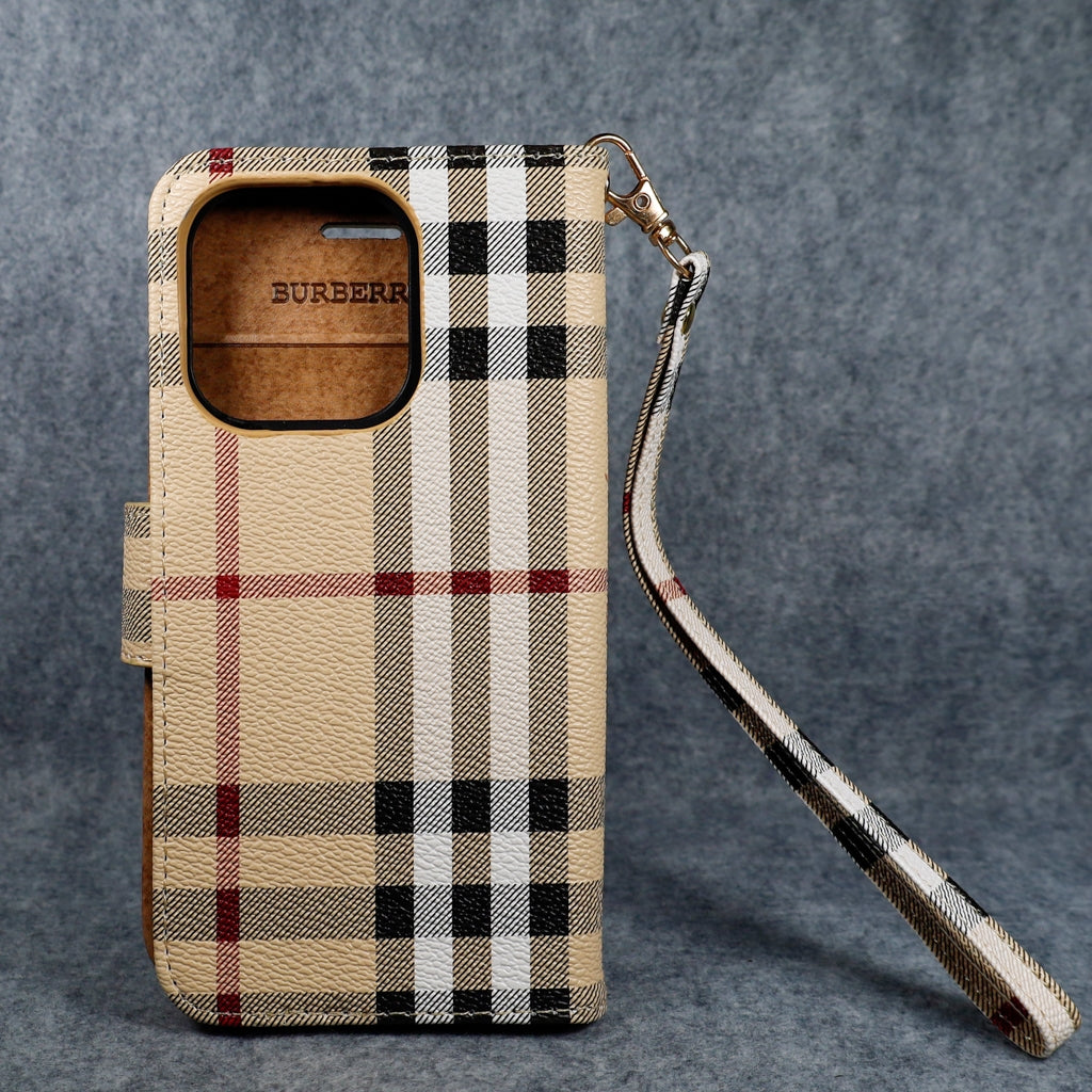 Burberry iPhone Case Wallet Style For 11 12 13 14 15 16 17 Pro Max Plus Series for 11-pro