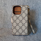 GG Phone Wallet Case For I Pro Max Plus / Brown Edges for 11-pro