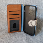 GG Phone Wallet Case For I Pro Max Plus / Brown Edges for 11-pro-max