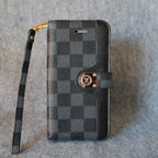 LV Designer Case I Pro Max Plus / Black Checkered for 11