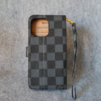 LV Designer Case I Pro Max Plus / Black Checkered for 11-pro