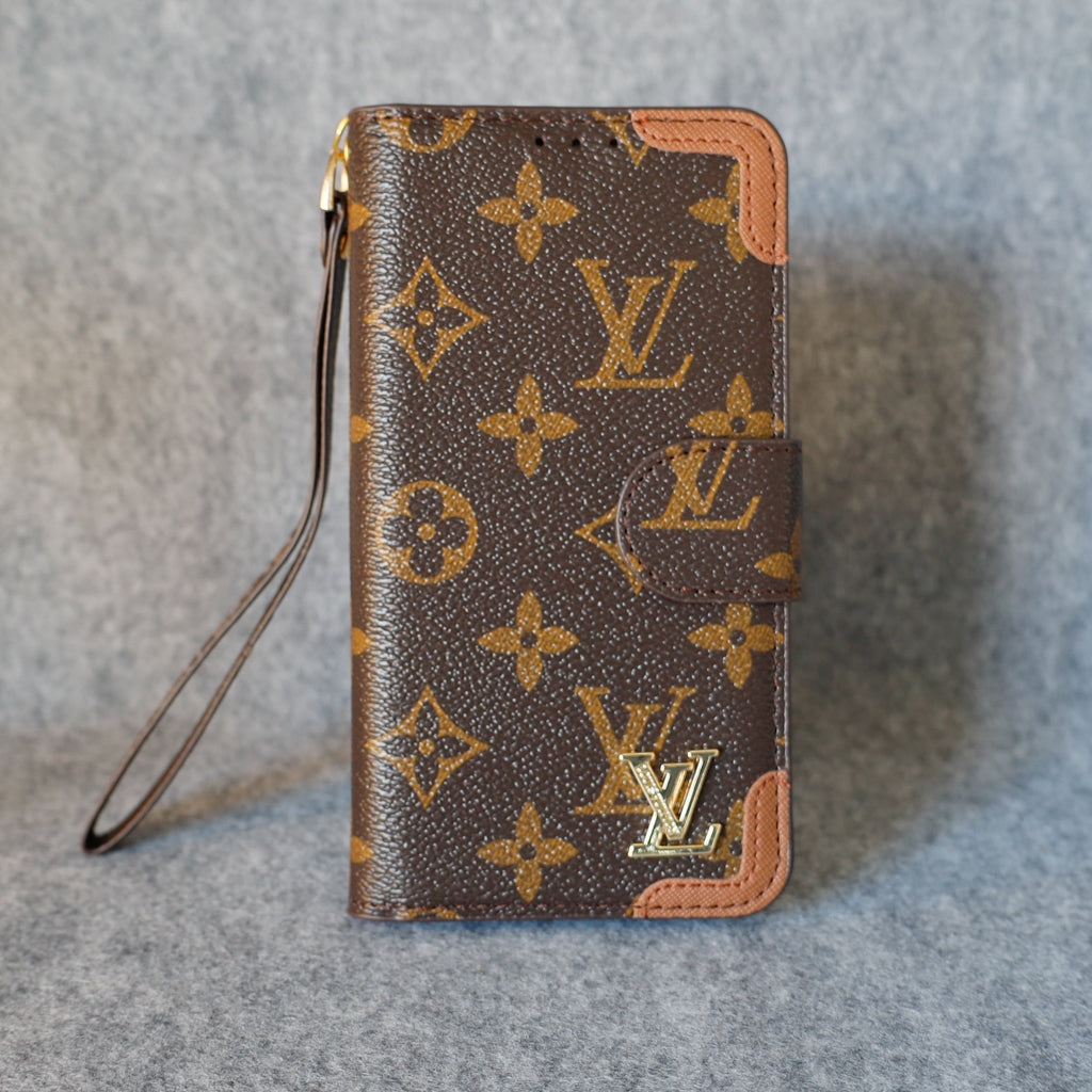 LV iPhone Folio Case For I Pro Max Plus / Brown Edges for 11