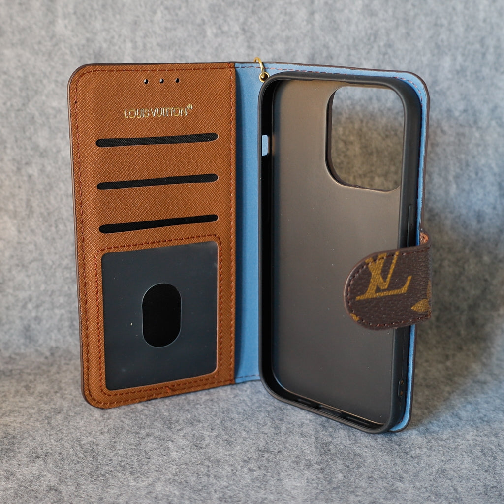 LV iPhone Folio Case For I Pro Max Plus / Brown Edges for 11-pro-max