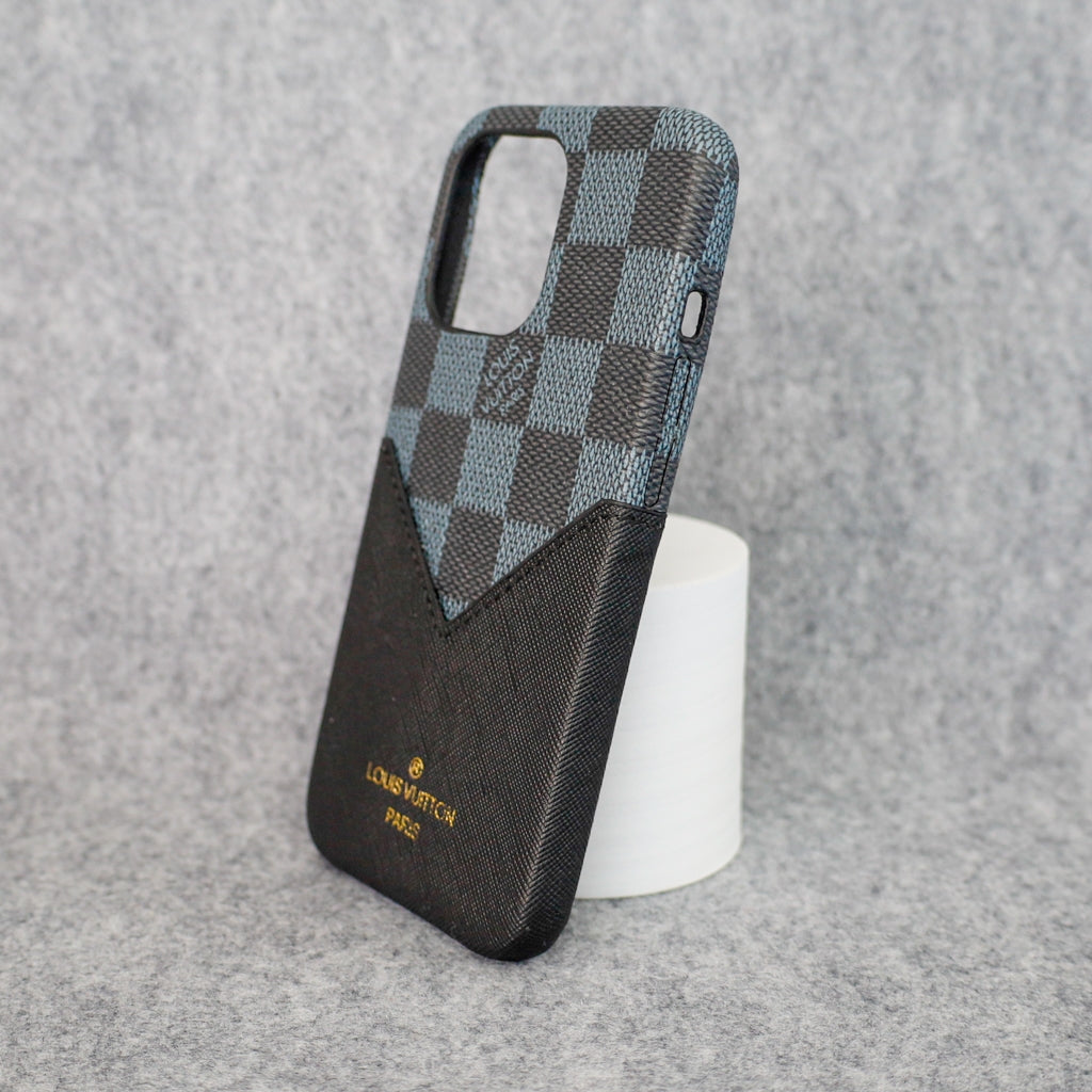 Black Checkered Phone Case For iPhone X 11 12 13 14 Pro Max Series for 11-pro