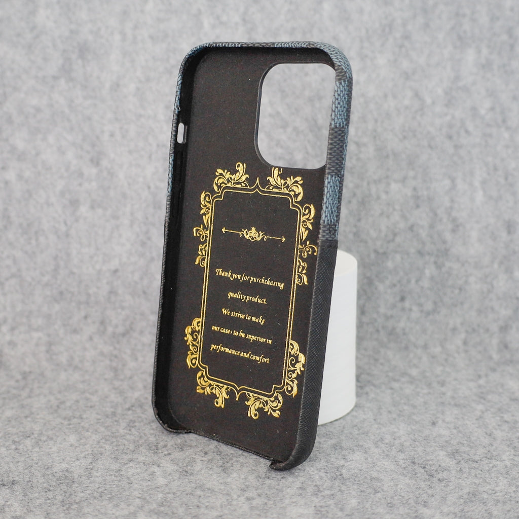 Black Checkered Phone Case For iPhone X 11 12 13 14 Pro Max Series