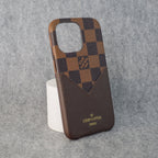 Brown Checkered Phone Case For iPhone X 11 12 13 14 Pro Max Series for 11-pro-max