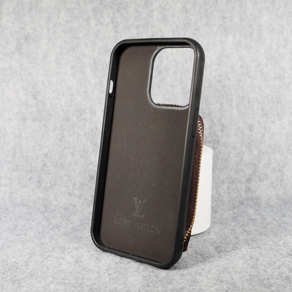 Designer iPhone Case Wallet Zipped Card Holder For 11 12 13 14 15 16 Pro Max Plus