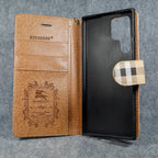 Burberry Wallet Phone Case For Samsung Galaxy S22 23 24 25 Plus Ultra for s22-ultra