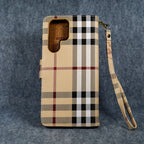 Burberry Wallet Phone Case For Samsung Galaxy S22 23 24 25 Plus Ultra for s22-plus