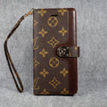 LV Monogram Leather Phone Case For Samsung Galaxy S22 23 24 25 Ultra Plus