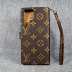 LV Monogram Leather Phone Case For Samsung Galaxy S22 23 24 25 Ultra Plus for s22-plus
