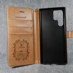 LV Monogram Leather Phone Case For Samsung Galaxy S22 23 24 25 Ultra Plus for s22-ultra