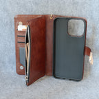 Fashion LV Wallet iPhone Case Zip Kickstand Function For I Pro Max Plus for 13