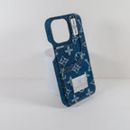 Louis Vuitton Phone Case With Card Holder For I Pro Max Denim Fabric for iphone-13