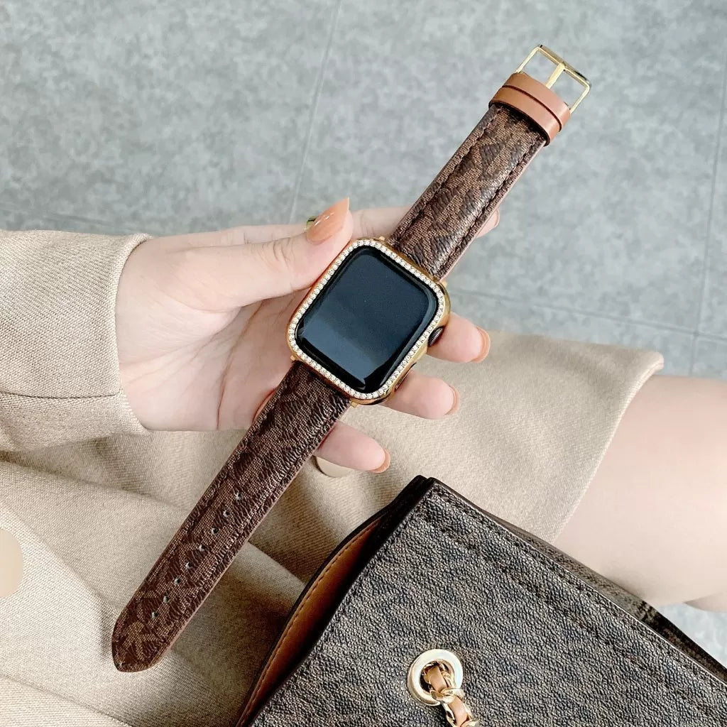 Michael Kors Apple Watch Strap for white-yellow-keeper