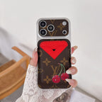 Magnet Card Holder LV Phone Case For iPhone 13-17 / Pro / Pro Max / Plus / Air
