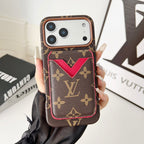 Magnet Card Holder LV iPhone Case For 13-17 / Pro / Pro Max for 13-pro