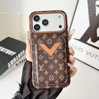 Magnet Card Holder LV iPhone Case For 13-17 / Pro / Pro Max for 13-pro