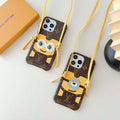 LV iPhone Case Minions Crossbody For I Pro Max Plus / Brown for 11