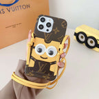 LV iPhone Case Minions Crossbody For I Pro Max Plus / Brown for 11-pro