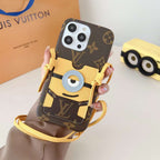 LV iPhone Case Minions Crossbody For I Pro Max Plus / Brown for 11-pro