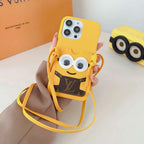 LV Phone Case Minions Crossbody For I Pro Max Plus / Yellow for 11-pro-max