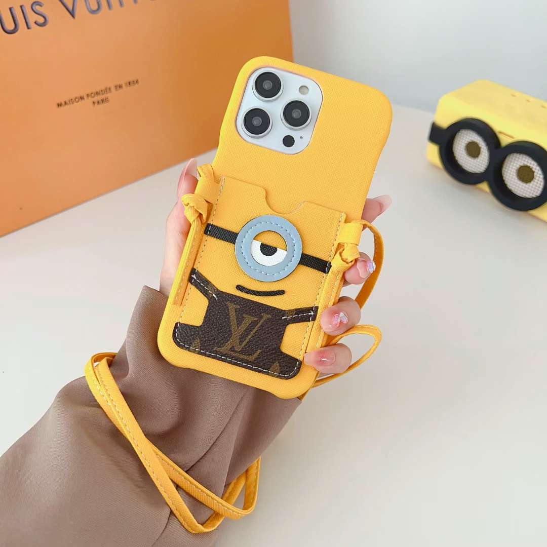 LV Phone Case Minions Crossbody For I Pro Max Plus / Yellow for 11-pro-max