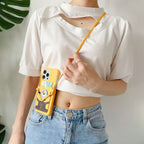 LV Phone Case Minions Crossbody For I Pro Max Plus / Yellow for 12