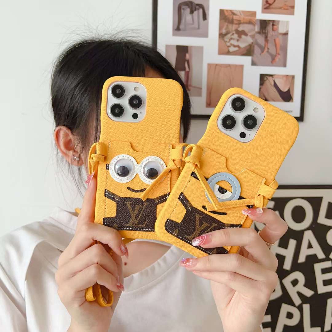 LV Phone Case Minions Crossbody For I Pro Max Plus / Yellow for 11-pro