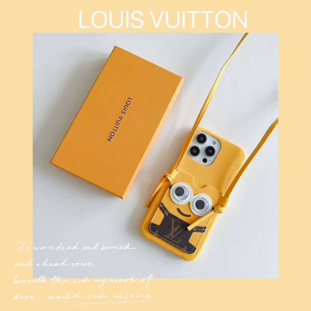 LV Phone Case Minions Crossbody For I Pro Max Plus / Yellow for 11