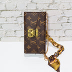 Brown Monogram Trifold LV iPhone Wallet For 17 Series iPhone Case for iphone-17-air