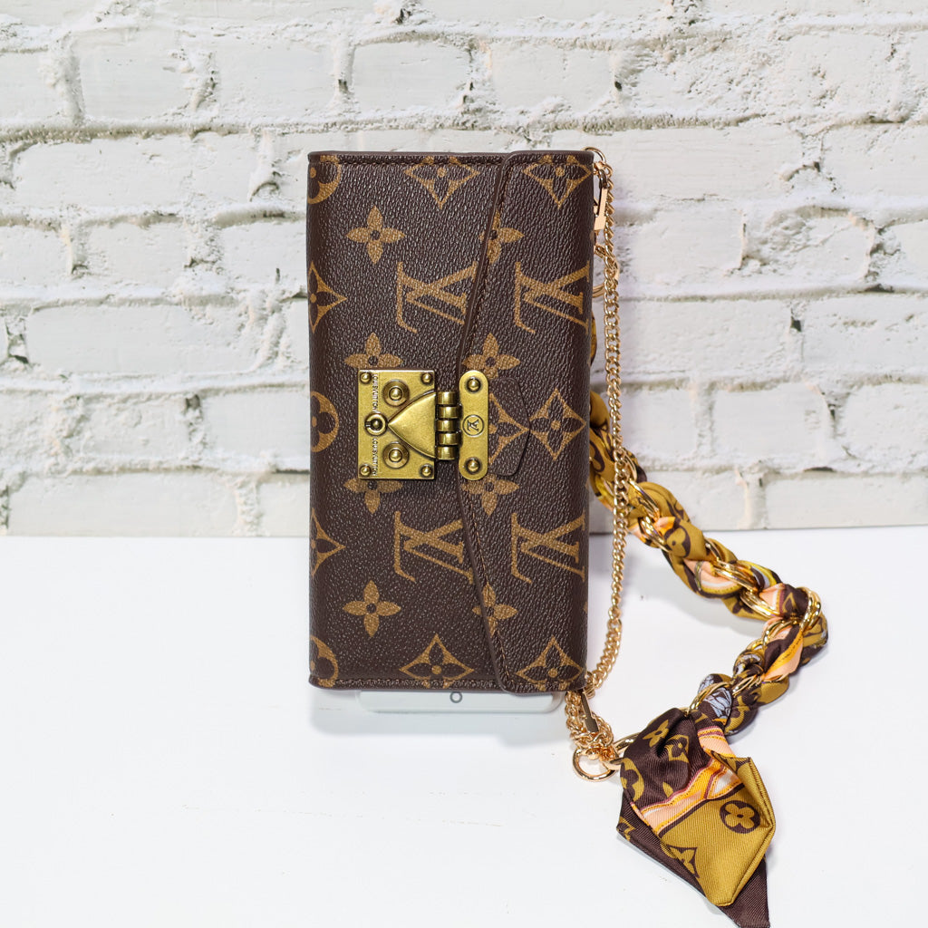 Brown Monogram Trifold LV iPhone Wallet For 17 Series iPhone Case for iphone-17-air