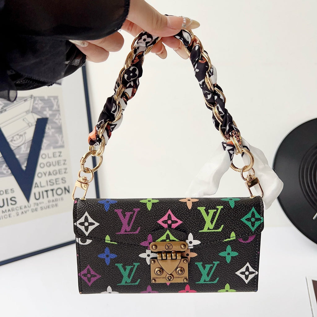 Multicolor LV Style Crossbody Case Wallet For 13-17 / Pro / Pro Max for 14