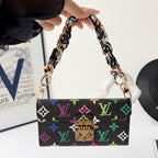 Multicolor LV Style Crossbody Case Wallet For 13-17 / Pro / Pro Max for 14