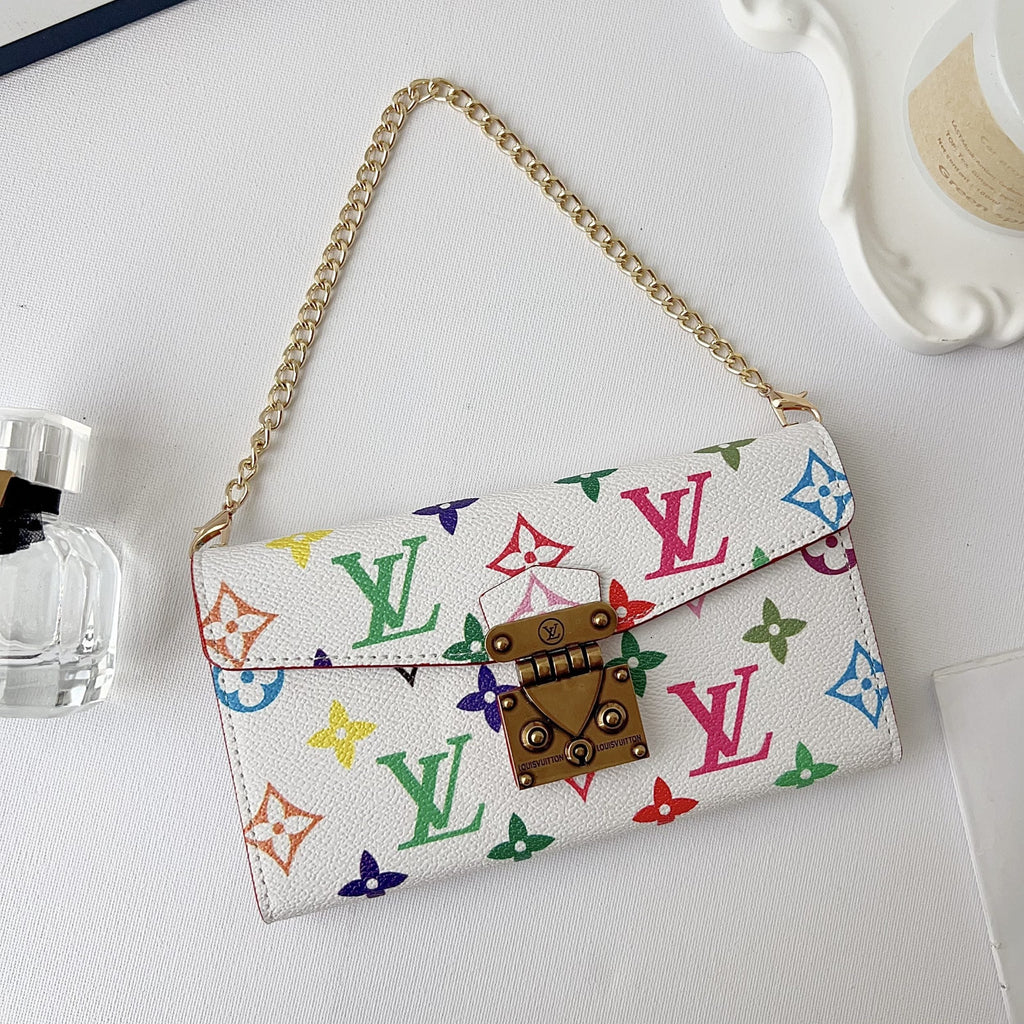 Multicolor LV Style Crossbody Case Wallet For 13-17 / Pro / Pro Max for 13-pro-max