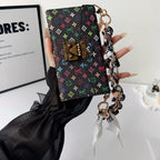 Multicolor LV Style Crossbody Case Wallet For 13-17 / Pro / Pro Max for 13-pro